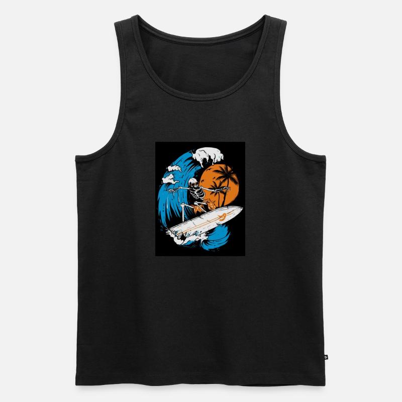 Skelett Design - Männer Premium Bio Tank Top - Schwarz