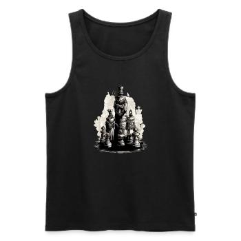 Besiegter Gegner - Männer Premium Bio Tank Top - Schwarz - Vorne - AI Model Male 178 light (178cm)
