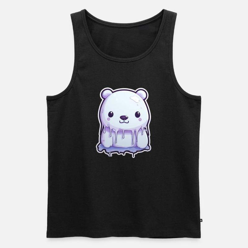 Süßer Eisbär Eis - Männer Premium Bio Tank Top - Schwarz