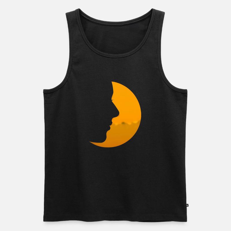 moon - Men's Premium Organic Tank Top - black