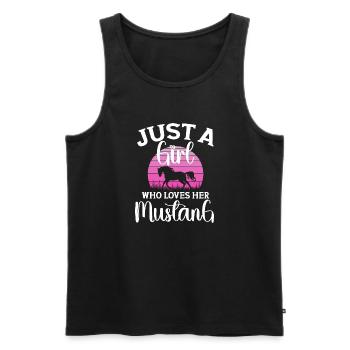 Just a girl who loves horses funny horse riding - Débardeur bio Premium Homme - noir - Devant - Michal (187cm)