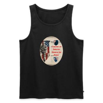 Veteranen, Veteranen, Waffenstillstand. - Männer Premium Bio Tank Top - Schwarz - Vorne - AI Model Male 178 light (178cm)