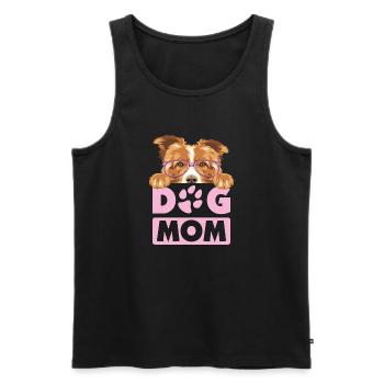Border Collie Hund Mama - Männer Premium Bio Tank Top - Schwarz - Vorne - Michal (187cm)