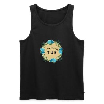 Masculinism kills - Men's Premium Organic Tank Top - black - Front - AI Model Male 178 light (178cm)
