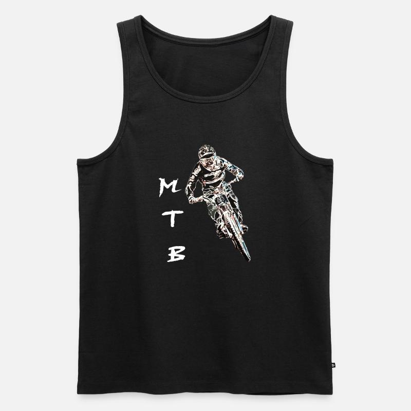 MTB MTB Downhill - Männer Premium Bio Tank Top - Schwarz
