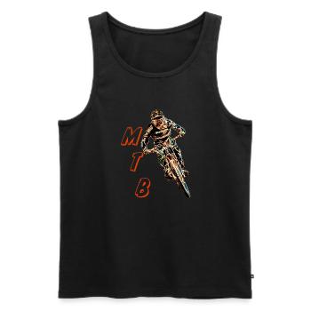 vtt descente - Débardeur bio Premium Homme - noir - Devant - Michal (187cm)