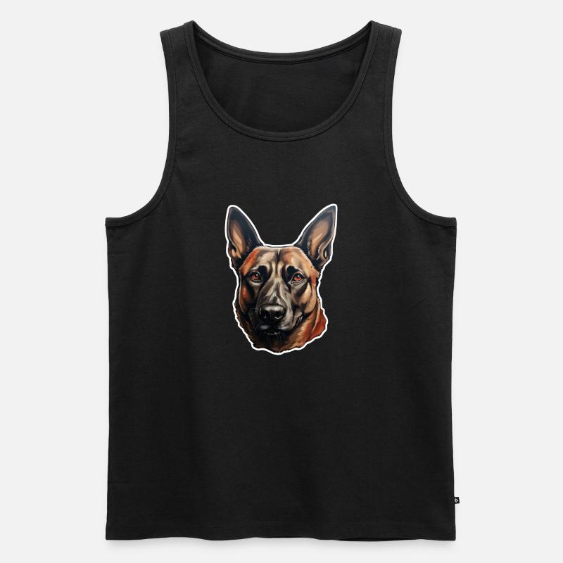 Belgian Malinois charakterstark - Männer Premium Bio Tank Top - Schwarz