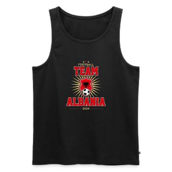 Team Albania - Männer Premium Bio Tank Top - Schwarz - Vorne - Michal (187cm)