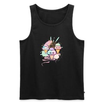 Sweetest Treat - Men's Premium Organic Tank Top - black - Front - AI Model Male 178 light (178cm)
