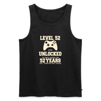Level 52 Vintage Retro Vintage Birthday - Men's Premium Organic Tank Top - black - Front - Michal (187cm)