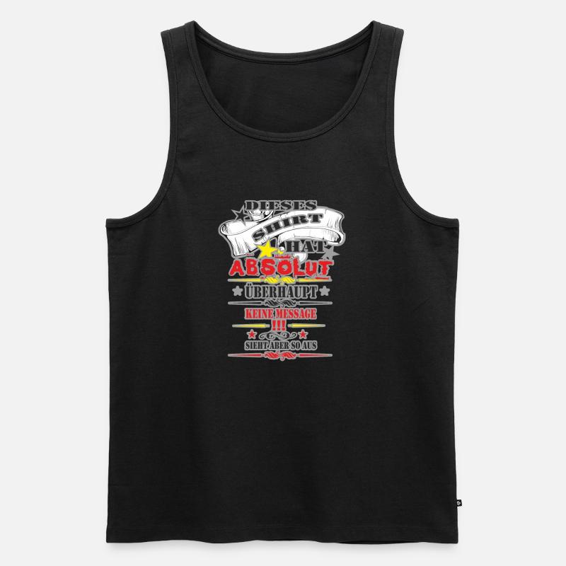 Keine Message - Männer Premium Bio Tank Top - Schwarz