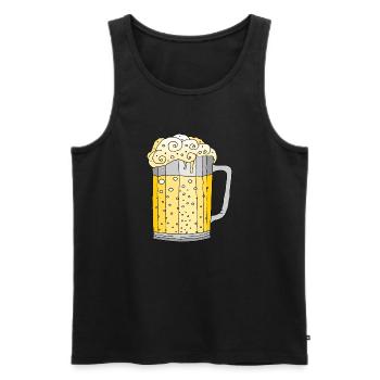 Becher - Männer Premium Bio Tank Top - Schwarz - Vorne - Michal (187cm)
