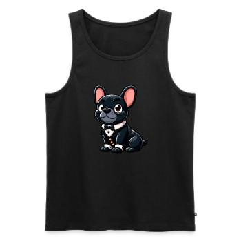 Chic French Bulldog - Men's Premium Organic Tank Top - black - Front - Michal (187cm)