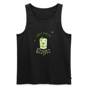 I can't I have mojito - humorvolle Geschenkidee - Männer Premium Bio Tank Top - Schwarz - Vorne - AI Model Male 178 light (178cm)