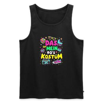 90s Theme Party 90s Costume - I love the 90s - Men's Premium Organic Tank Top - black - Front - AI Model Male 178 light (178cm)