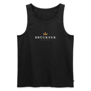 Logo original de la famille Brückner - Débardeur bio Premium Homme - noir - Devant - Michal (187cm)