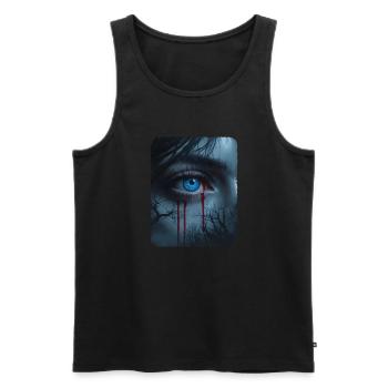 Mystery Blue Eye - Men's Premium Organic Tank Top - black - Front - AI Model Male 178 light (178cm)