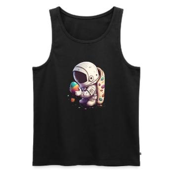 Pâques Pâques Lapin Veille de Pâques Dimanche de Pâques Oeuf de Pâques Printemps - Débardeur bio Premium Homme - noir - Devant - Michal (187cm)
