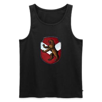 Coat of arms bear - Men's Premium Organic Tank Top - black - Front - AI Model Male 178 light (178cm)