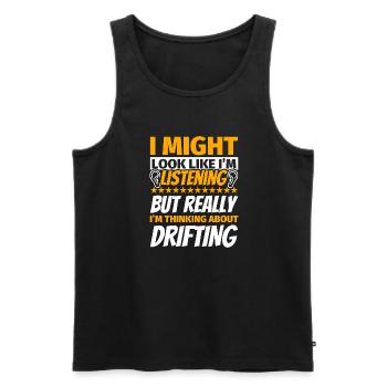 Drifting lustiges Geschenk - Männer Premium Bio Tank Top - Schwarz - Vorne - AI Model Male 178 light (178cm)