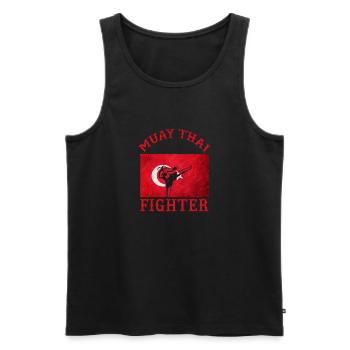 Muay Thai Turkey - Men's Premium Organic Tank Top - black - Front - Michal (187cm)