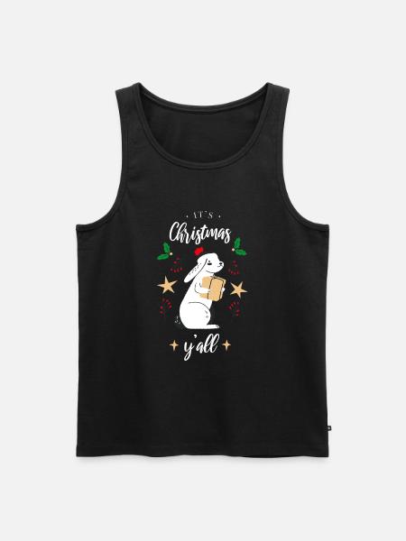Its Christmas yall - Weihnachtsdesign - Männer Premium Bio Tank Top - Schwarz