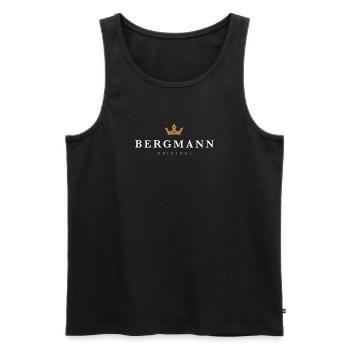 Bergmann Original Familienlogo - Männer Premium Bio Tank Top - Schwarz - Vorne - Michal (187cm)