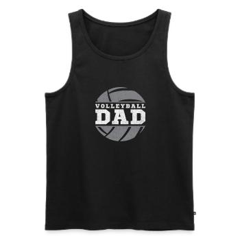 Volleyball-vater Trainer - Männer Premium Bio Tank Top - Schwarz - Vorne - Michal (187cm)