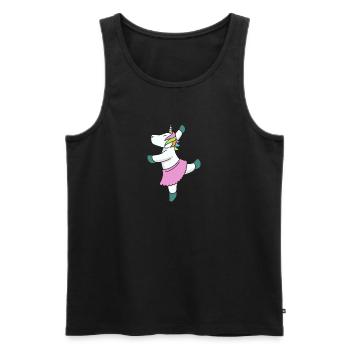 Ballet licorne cadeau danse ballerine de sport - Débardeur bio Premium Homme - noir - Devant - Michal (187cm)