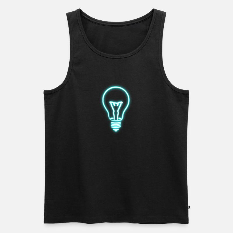 Gluehbirne - Männer Premium Bio Tank Top - Schwarz