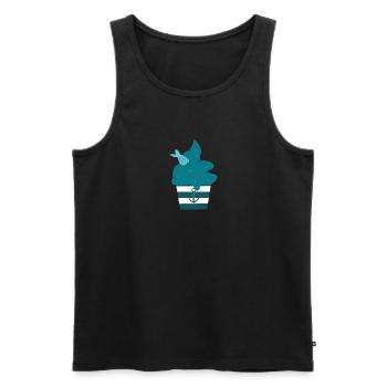 Muffin Fisch - Männer Premium Bio Tank Top - Schwarz - Vorne - Michal (187cm)