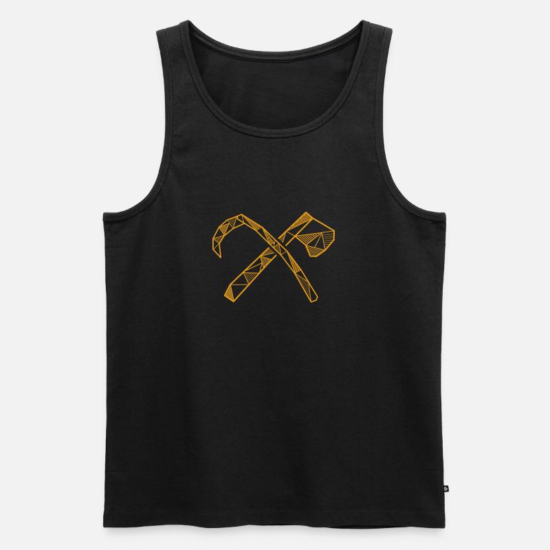 Axt und Sense - Männer Premium Bio Tank Top - Schwarz