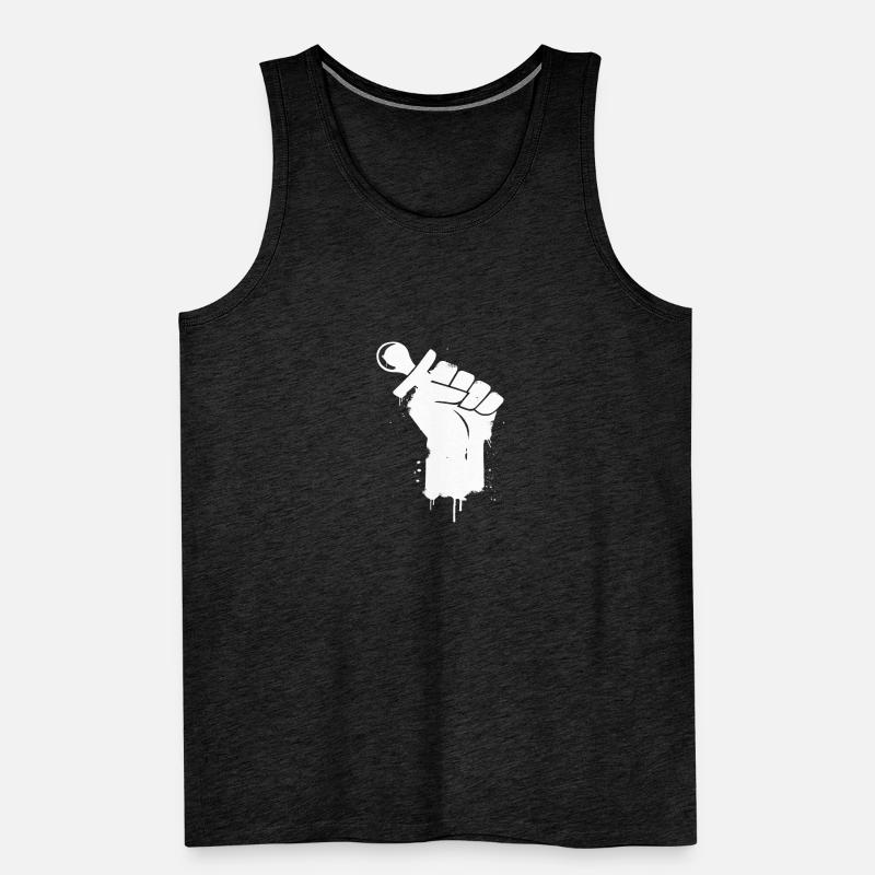 Stencil hand pacifier white gift Men's Premium Organic Tank Top
