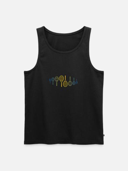 Tennis - Männer Premium Bio Tank Top - Schwarz