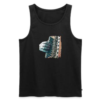 box6 - Männer Premium Bio Tank Top - Schwarz - Vorne - AI Model Male 178 light (178cm)
