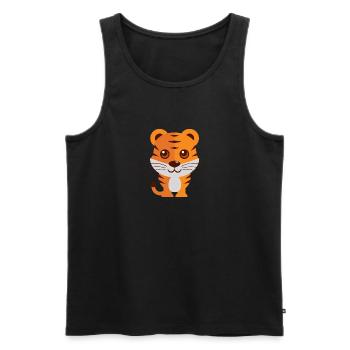 Animals Tiere Animal Print Nature 29 - Männer Premium Bio Tank Top - Schwarz - Vorne - AI Model Male 178 light (178cm)