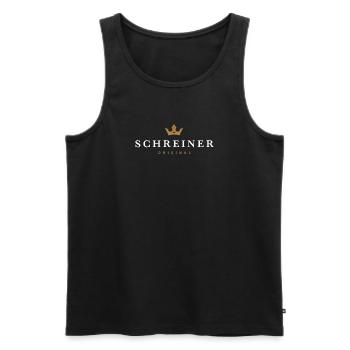 Schreiner Original Family Logo - Men's Premium Organic Tank Top - black - Front - Michal (187cm)