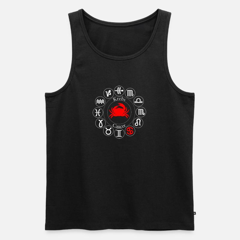 Sternzeichen Krebs - Männer Premium Bio Tank Top - Schwarz