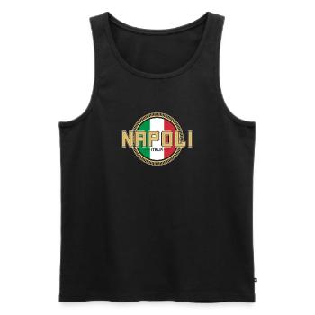 NAPOLI - Men's Premium Organic Tank Top - black - Front - AI Model Male 178 light (178cm)