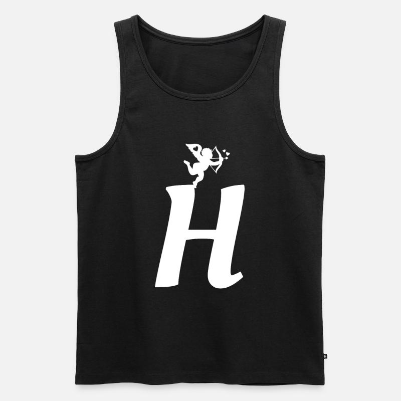 H - Männer Premium Bio Tank Top - Schwarz