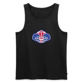 American Football (USA Design) - Männer Premium Bio Tank Top - Schwarz - Vorne - AI Model Male 178 light (178cm)