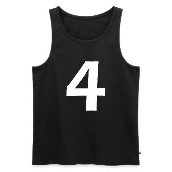 4 - Débardeur bio Premium Homme - noir - Devant - AI Model Male 178 light (178cm)