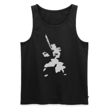 Kendo Figure - INK - Men's Premium Organic Tank Top - black - Front - Michal (187cm)