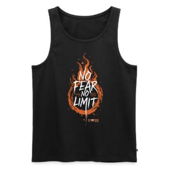 No Fear No Limit - Men's Premium Organic Tank Top - black - Front - AI Model Male 178 light (178cm)