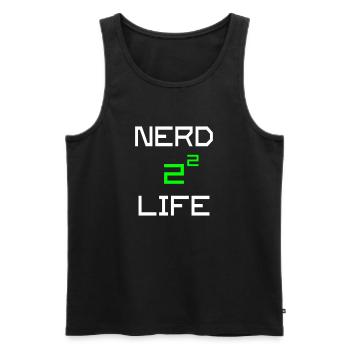 Nerd 4 Life - Mathematik Spruch - Männer Premium Bio Tank Top - Schwarz - Vorne - Michal (187cm)