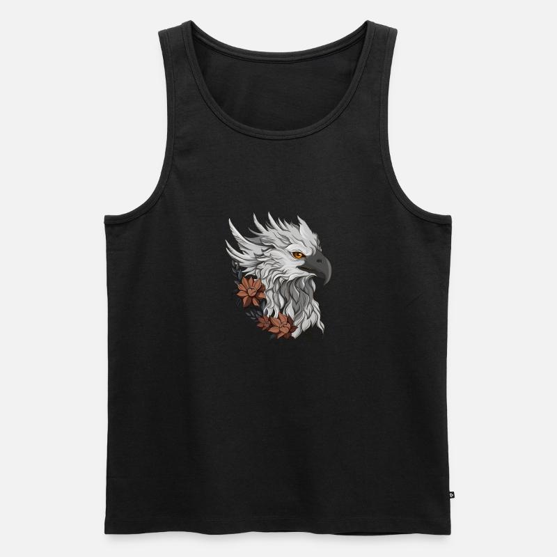 Blumengreif - Männer Premium Bio Tank Top - Schwarz