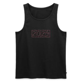 Digital New Year Shift - Männer Premium Bio Tank Top - Schwarz - Vorne - AI Model Male 178 light (178cm)