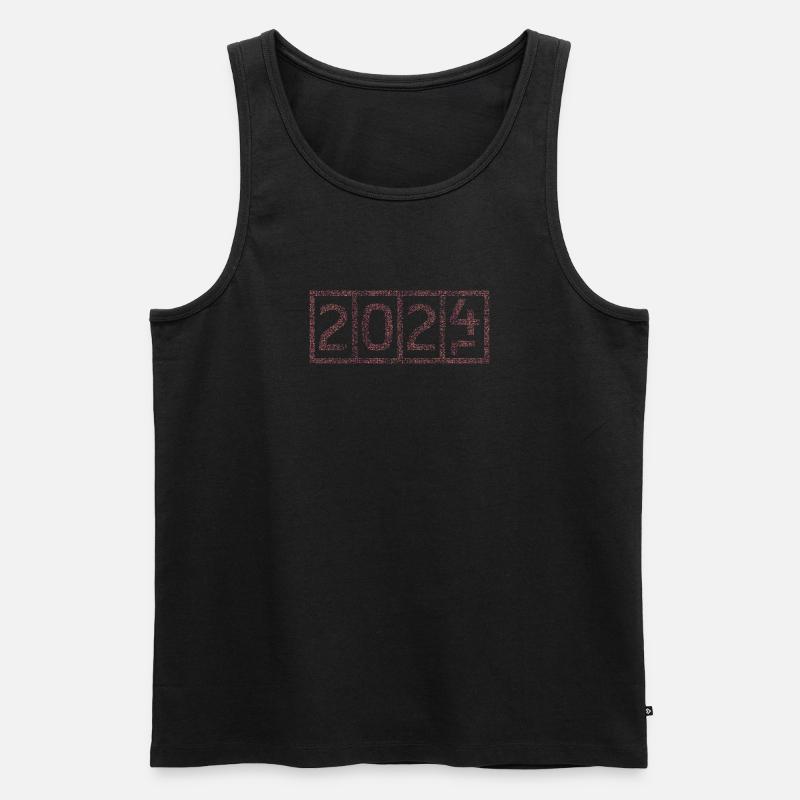 Digital New Year Shift - Männer Premium Bio Tank Top - Schwarz