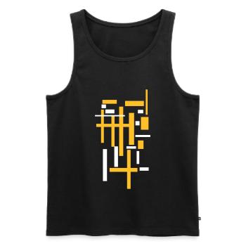 Minimal Architecture - Men's Premium Organic Tank Top - black - Front - Michal (187cm)