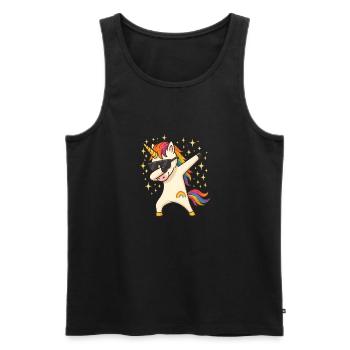 Einhorn - Männer Premium Bio Tank Top - Schwarz - Vorne - Michal (187cm)